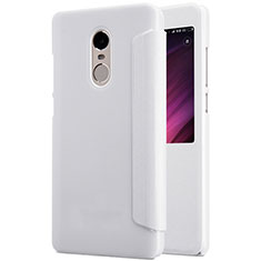 Leather Case Stands Flip Cover for Xiaomi Redmi Note 4X White