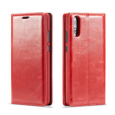 Leather Case Stands Flip Cover G01 Holder for Huawei P20 Red