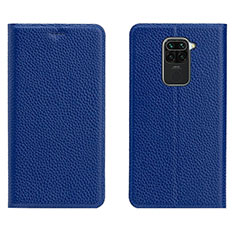 Leather Case Stands Flip Cover G04 Holder for Xiaomi Redmi 10X 4G Blue