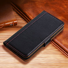 Leather Case Stands Flip Cover H01 Holder for Apple iPhone 14 Pro Black
