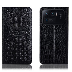 Leather Case Stands Flip Cover H01P Holder for Xiaomi Mi 11 Ultra 5G Black