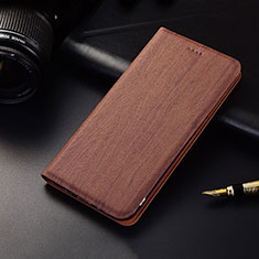 Leather Case Stands Flip Cover H02 Holder for Apple iPhone 13 Brown