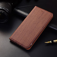 Leather Case Stands Flip Cover H02 Holder for Apple iPhone 13 Mini Brown