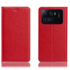 Leather Case Stands Flip Cover H02P Holder for Xiaomi Mi 11 Ultra 5G Red