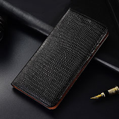 Leather Case Stands Flip Cover H03 Holder for Apple iPhone 14 Black