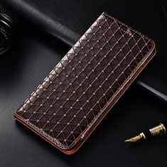 Leather Case Stands Flip Cover H05 Holder for Apple iPhone 13 Mini Brown
