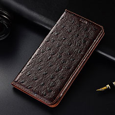 Leather Case Stands Flip Cover H06 Holder for Apple iPhone 13 Brown