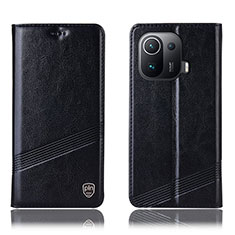 Leather Case Stands Flip Cover H06P Holder for Xiaomi Mi 11 Pro 5G Black