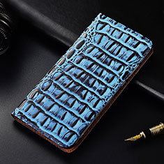 Leather Case Stands Flip Cover H07 Holder for Apple iPhone 13 Mini Blue