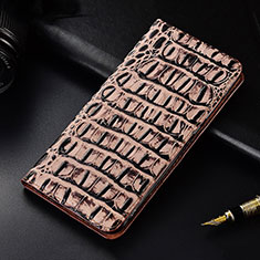 Leather Case Stands Flip Cover H07 Holder for Apple iPhone 13 Pro Rose Gold