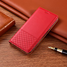 Leather Case Stands Flip Cover H08 Holder for Apple iPhone 13 Mini Red