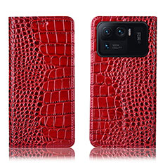 Leather Case Stands Flip Cover H08P Holder for Xiaomi Mi 11 Ultra 5G Red