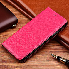 Leather Case Stands Flip Cover H11 Holder for Apple iPhone 13 Mini Hot Pink