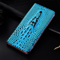 Leather Case Stands Flip Cover H15 Holder for Apple iPhone 13 Blue