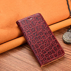Leather Case Stands Flip Cover H18 Holder for Apple iPhone 13 Mini Red