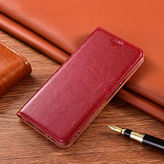 Leather Case Stands Flip Cover H19 Holder for Apple iPhone 13 Mini Red