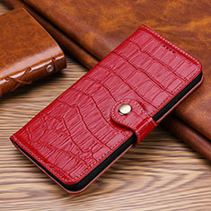 Leather Case Stands Flip Cover H21 Holder for Apple iPhone 13 Pro Max Red