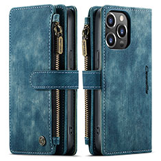 Leather Case Stands Flip Cover H27 Holder for Apple iPhone 13 Pro Blue