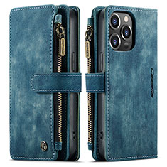 Leather Case Stands Flip Cover H27 Holder for Apple iPhone 14 Pro Blue