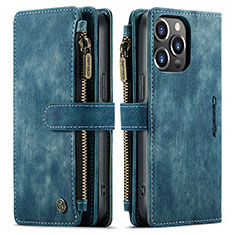 Leather Case Stands Flip Cover H27 Holder for Apple iPhone 14 Pro Max Blue