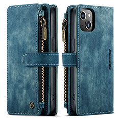 Leather Case Stands Flip Cover H28 Holder for Apple iPhone 13 Blue