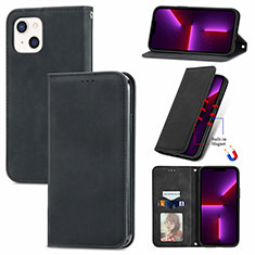 Leather Case Stands Flip Cover H30 Holder for Apple iPhone 13 Black