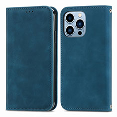 Leather Case Stands Flip Cover H30 Holder for Apple iPhone 13 Pro Blue