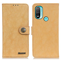 Leather Case Stands Flip Cover Holder A01D for Motorola Moto E30 Gold