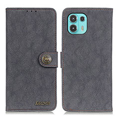Leather Case Stands Flip Cover Holder A01D for Motorola Moto Edge 20 Lite 5G Black