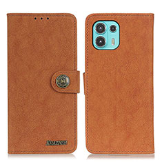 Leather Case Stands Flip Cover Holder A01D for Motorola Moto Edge 20 Lite 5G Brown