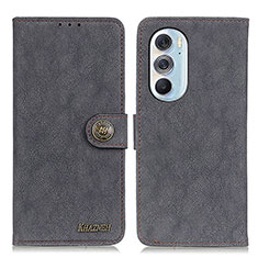 Leather Case Stands Flip Cover Holder A01D for Motorola Moto Edge 30 Pro 5G Black