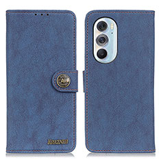 Leather Case Stands Flip Cover Holder A01D for Motorola Moto Edge 30 Pro 5G Blue