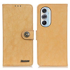 Leather Case Stands Flip Cover Holder A01D for Motorola Moto Edge 30 Pro 5G Gold