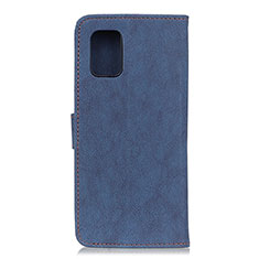 Leather Case Stands Flip Cover Holder A01D for Motorola Moto Edge S 5G Blue