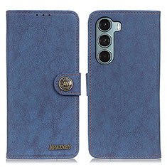 Leather Case Stands Flip Cover Holder A01D for Motorola Moto Edge S30 5G Blue