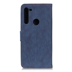 Leather Case Stands Flip Cover Holder A01D for Motorola Moto One Fusion Plus Blue