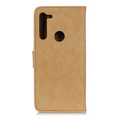 Leather Case Stands Flip Cover Holder A01D for Motorola Moto One Fusion Plus Gold