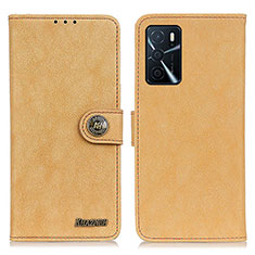 Leather Case Stands Flip Cover Holder A01D for Oppo A16 Gold