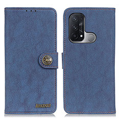 Leather Case Stands Flip Cover Holder A01D for Oppo Reno5 A Blue
