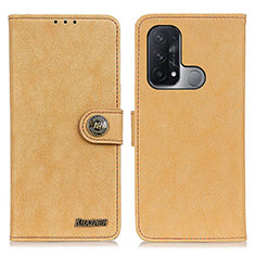 Leather Case Stands Flip Cover Holder A01D for Oppo Reno5 A Gold