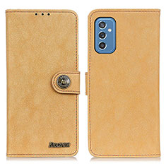 Leather Case Stands Flip Cover Holder A01D for Samsung Galaxy M52 5G Gold