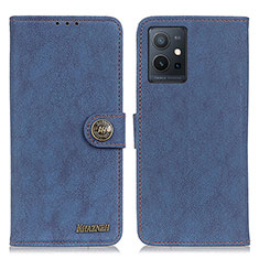 Leather Case Stands Flip Cover Holder A01D for Vivo T1 5G India Blue