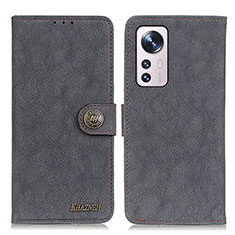 Leather Case Stands Flip Cover Holder A01D for Xiaomi Mi 12 5G Black