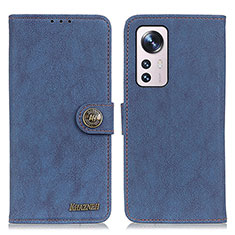 Leather Case Stands Flip Cover Holder A01D for Xiaomi Mi 12 5G Blue