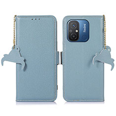 Leather Case Stands Flip Cover Holder A01D for Xiaomi Redmi 11A 4G Mint Blue