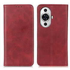 Leather Case Stands Flip Cover Holder A02D for Huawei Nova 11 Pro Red