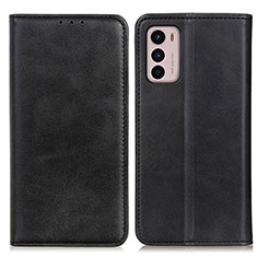 Leather Case Stands Flip Cover Holder A02D for Motorola Moto G42 Black