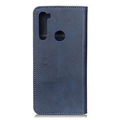 Leather Case Stands Flip Cover Holder A02D for Motorola Moto One Fusion Plus Blue