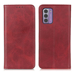 Leather Case Stands Flip Cover Holder A02D for Nokia G42 5G Red