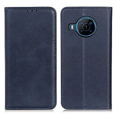 Leather Case Stands Flip Cover Holder A02D for Nokia X100 5G Blue